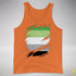 Aromantic Pride Flag Ripped Reveal Premium Tank Top - Orange